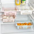 Pack Of 2 Adjustable Fridge & Kitchen Plastic Basket Food & Cutlery Storage Basket