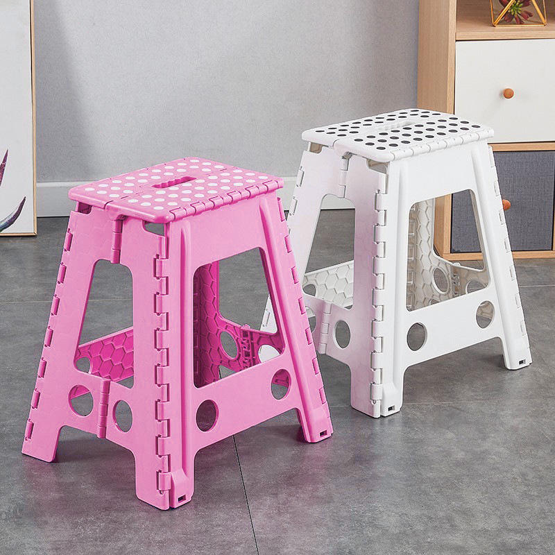 New Premium Quality Folding Stool Multipurpose Use Outdoor Stool Portable Folding Chair Lightweight Step Holding Stool for Camping, Train, Outdoor, Garden, Home, Plastic Flodable Stool for Kids and Adults Useful Tool Accessories.