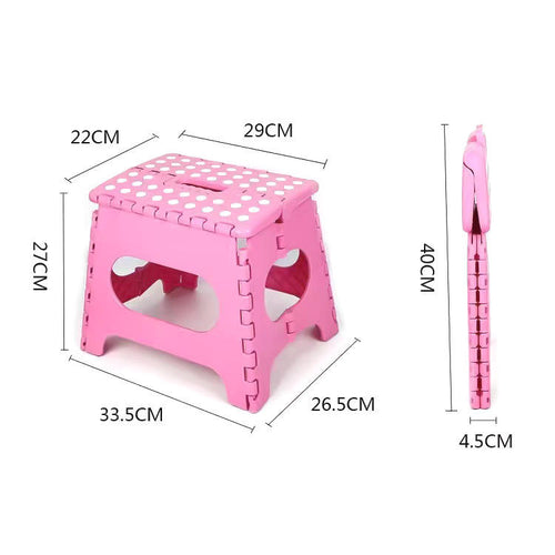 New Premium Quality Folding Stool Multipurpose Use Outdoor Stool Portable Folding Chair Lightweight Step Holding Stool for Camping, Train, Outdoor, Garden, Home, Plastic Flodable Stool for Kids and Adults Useful Tool Accessories.